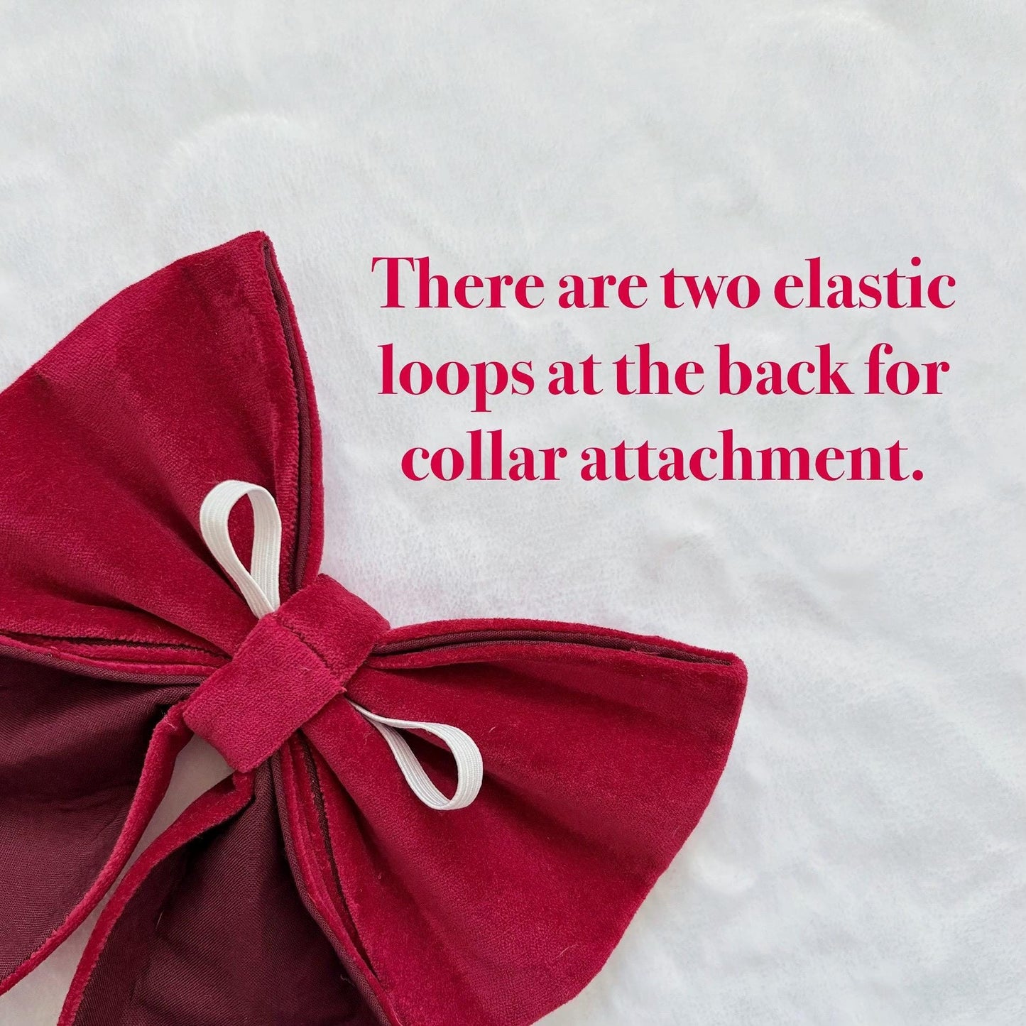 Red Velvet Dog Bow Tie or Sailor Bow - Christmas Dog Gift