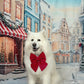 Red Velvet Dog Bow Tie or Sailor Bow - Christmas Dog Gift