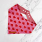 Red and Pink Heart Dog Bandana for Valentines Day