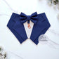 Navy Blue Wedding Dog Tuxedo Bandana, Ring Bearer Outfit For Pets
