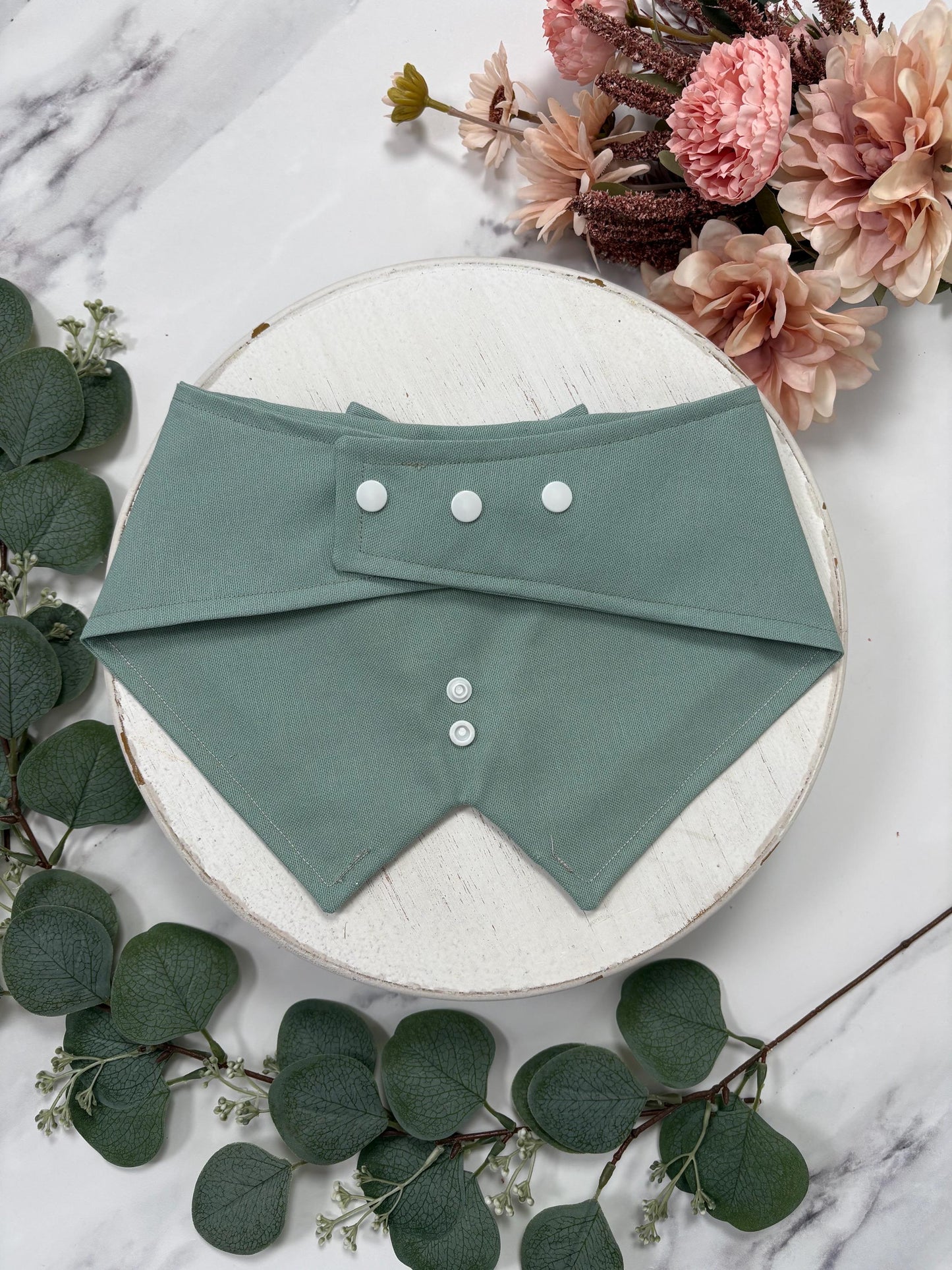 Sage Green Wedding Dog Tuxedo Bandana, Ring Bearer Style Available, More Colours Available