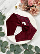 Wine Red Velvet Dog Tuxedo Bandana: Wedding Ring Bearer Outfit