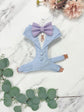 Made-to-Measure Light Blue Wedding Dog Tuxedo Harness: Custom Ring Bearer Outfit for Pets