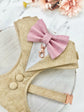 Natural Beige Dog Tuxedo Harness for Wedding: Bespoke Formal Suit for Dog of Honour, Ring Bearer Outfit