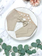Natural Beige Wedding Dog Tuxedo Bandana, Ring Bearer Style Available, Custom Bow Tie Colour