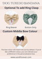 Beige Velvet Dog Tuxedo Bandana: Dog Ring Bearer Outfit