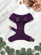 Made-to-measure Dark Purple Dog Tuxedo Harness: Ring Bearer Outfit for Pets