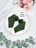Olive Green Wedding Dog Tuxedo Bandana: Ring Bearer Outfit, Handmade in Norfolk