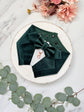 Dark Green Velvet Wedding Dog Tuxedo Bandana, Pet Wedding Ring Bearer Outfit