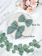 Sage dog bow, available in sailor bow and bow tie, optional with matching sage green dog collar, perfect for wedding and parties