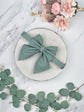 Heritage Sage Green Dog Bow Tie, Also Available in Sailor Bow, Matching Collar Available
