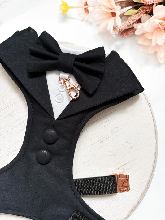 Dog Tuxedo Harness for Wedding: Formal Suit for Dog of Honour, Ring Bearer Outfit