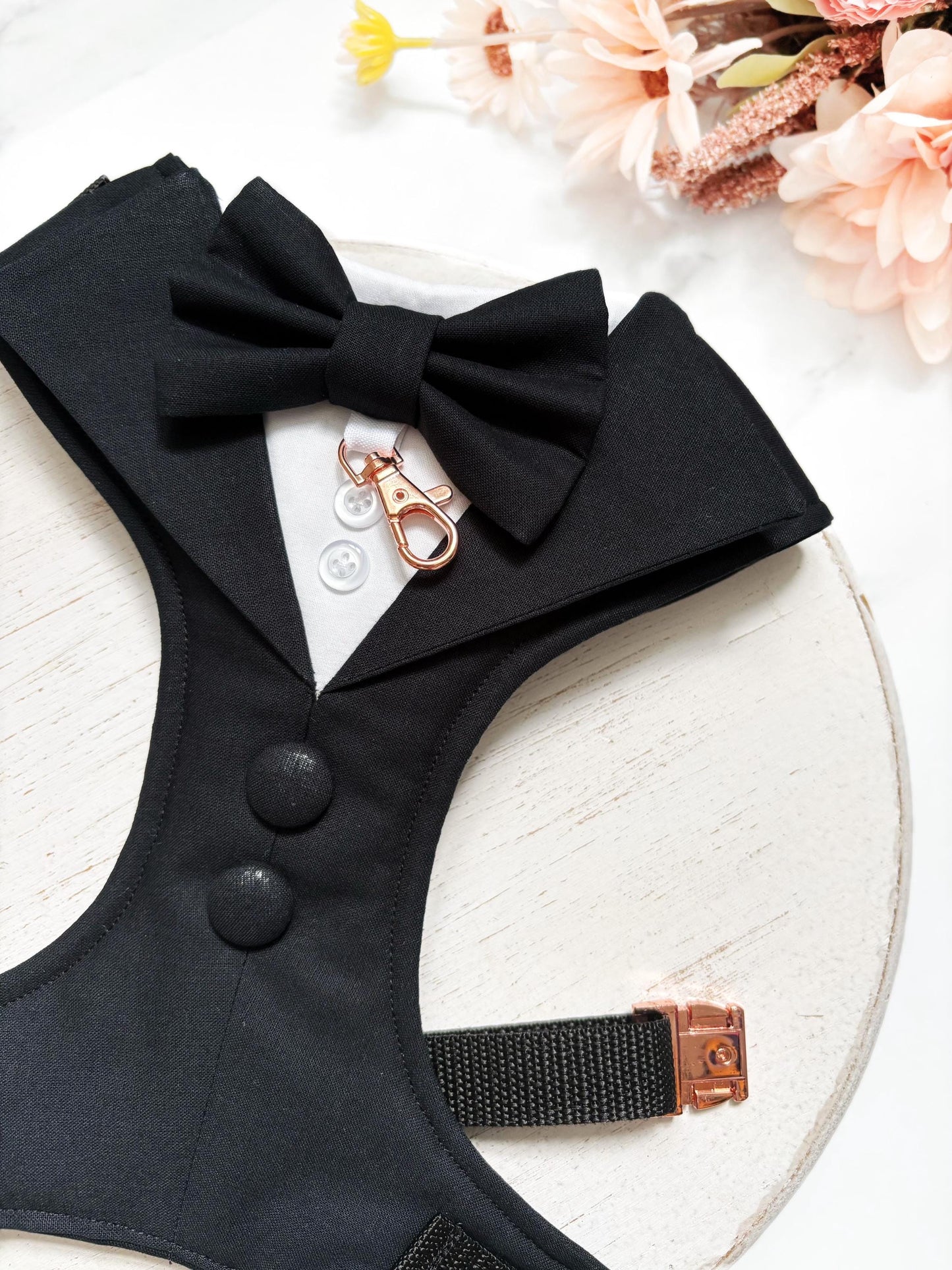 Dog Tuxedo Harness for Wedding: Formal Suit for Dog of Honour, Ring Bearer Outfit