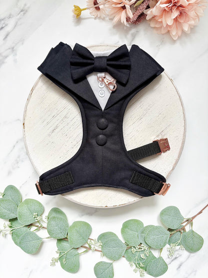 Dog Tuxedo Harness for Wedding: Formal Suit for Dog of Honour, Ring Bearer Outfit