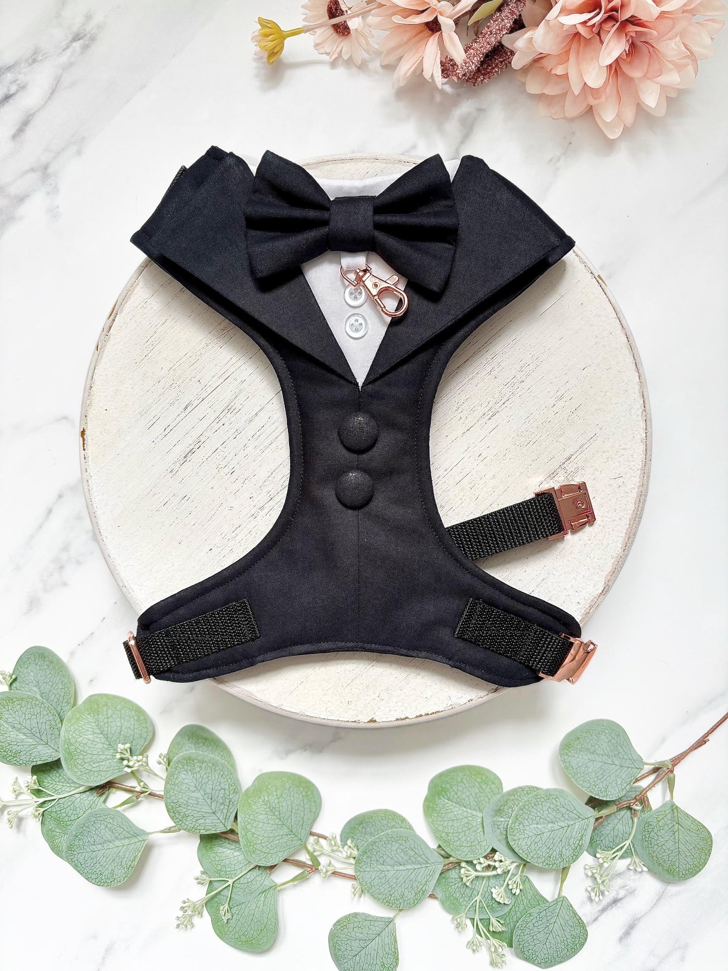 Dog Tuxedo Harness for Wedding: Formal Suit for Dog of Honour, Ring Bearer Outfit