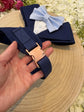 Navy Blue Dog Tuxedo Harness: Bespoke Pet Wedding Attire for Ring Bearer