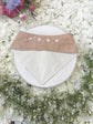 Taupe Wedding Dog Tuxedo Bandana, Ring Bearer Style Available, More Colours Available