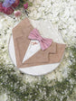 Taupe Wedding Dog Tuxedo Bandana, Ring Bearer Style Available, More Colours Available