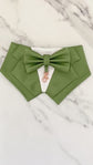 Olive Green Wedding Dog Tuxedo | Wedding Pet Tuxedo Bandana  | Dog Wedding Ring Bearer | Dark Sage Green |  Luxury Wedding Pet Attire