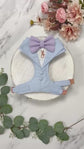 Made-to-Measure Light Blue Wedding Dog Tuxedo Harness: Custom Ring Bearer Outfit for Pets