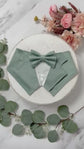 Sage Velvet Wedding Dog Tuxedo Bandana, Pet Ring Bearer Outfit