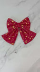 Christmas Red Dog Bow, Available in sailor bow and bow tie styles