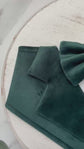 Dark Green Velvet Wedding Dog Tuxedo Bandana, Pet Wedding Ring Bearer Outfit