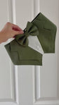 Olive Green Wedding Dog Tuxedo Bandana: Ring Bearer Outfit, Handmade in Norfolk