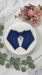 Navy Blue Wedding Dog Tuxedo Bandana, Ring Bearer Outfit For Pets