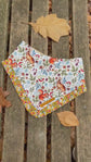Autumnal Woodland Dog Bandana with squirrels and hares