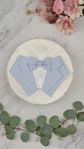 Light Blue Wedding Dog Tuxedo Bandana: Ring Bearer Style