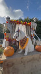 Halloween Jack O’Lantern Pumpkin Dog Bandana with Orange Ruffles