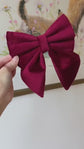 Burgundy Red Velvet Dog Bow – Sailor Bow or Bow Tie