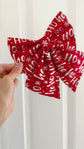 Christmas Dog Sailor Bow – Red "Ho Ho Ho" Cotton