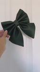 Forest Green Christmas Dog Bow, Available in sailor bow and bow tie styles, optional upgrade to bow collar bundle, festive seasons pet bow