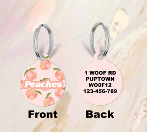 Peachy Peach Pet ID Tag