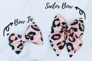 Poppy Field Pet Bow, Available in bow tie and sailor bow