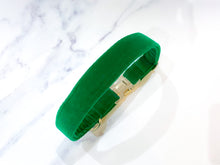 Load image into Gallery viewer, Emerald green velvet dog collar