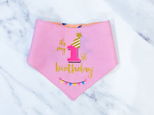 Load image into Gallery viewer, Birthday dog bandana – Available in Pink and Blue