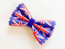 Load image into Gallery viewer, King Charles III Coronation Union Jack dog bow, Available in sailor bow and bow tie style