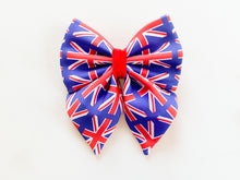 Load image into Gallery viewer, King Charles III Coronation Union Jack dog bow, Available in sailor bow and bow tie style