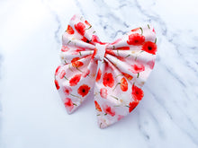 Load image into Gallery viewer, Poppy Field Pet Bow, Available in bow tie and sailor bow