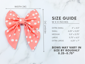 Hong Kong Dim Sum Dog Bow, Available in bow tie and sailor bow