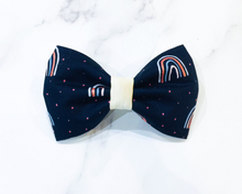 Load image into Gallery viewer, Sparkle rainbow bow tie/sailor bow
