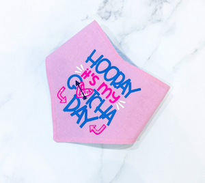 Happy gotcha day dog bandana – Available in Pink and Blue