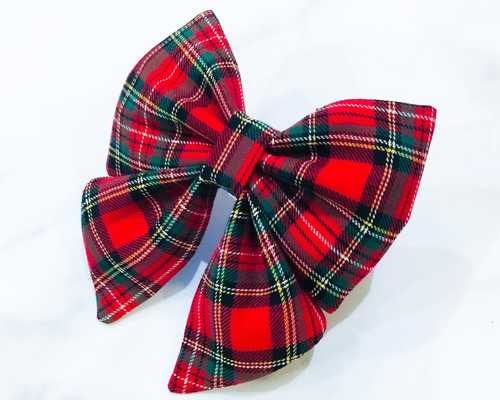 Christmas royal stewart tartan bow tie/ sailor bow