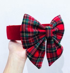 Christmas royal stewart tartan bow tie/ sailor bow
