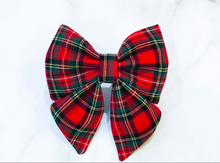 Load image into Gallery viewer, Christmas royal stewart tartan bow tie/ sailor bow