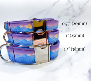 Sunset in Mountain and Forest Dog Collar