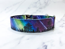 Load image into Gallery viewer, Northern Lights in Forest Dog Collar